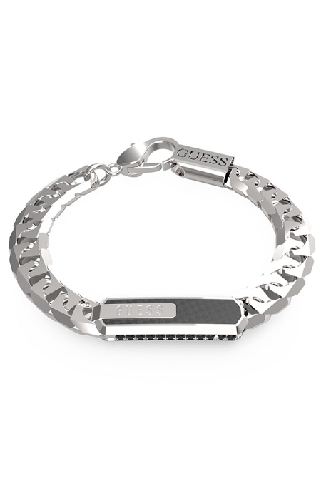 GUESS NAKIT MUSKI - NARUKVICA RACER TAG JUMB04039JWSTBK Silver Group