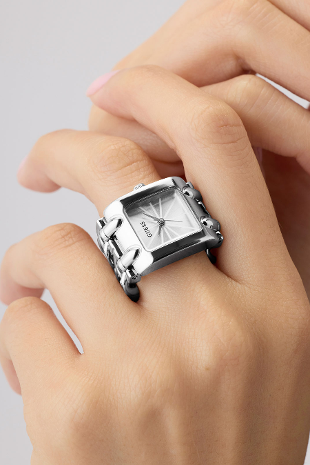 GUESS SAT PRSTEN MOD HEAVY METAL GW1079L1 Silver Group