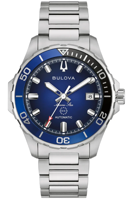 RUCNI SAT BULOVA Marine Star 98B466 Silver Group
