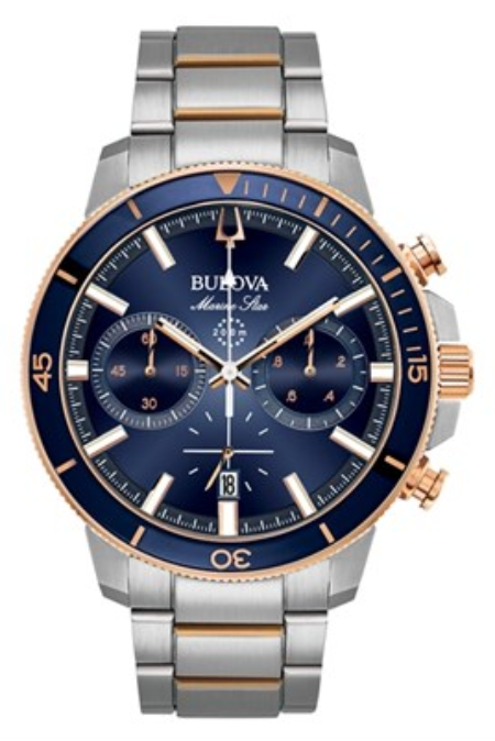 RUCNI SAT BULOVA MARINE STAR CHRONOGRAPH 98B301 Silver Group
