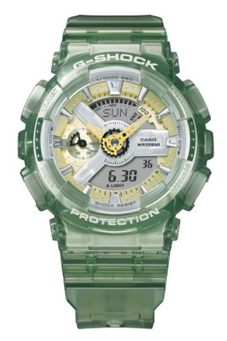 RUCNI SAT CASIO G-SHOCK SKELETON GREEN  GMA-S110GS-3AER Silver Group