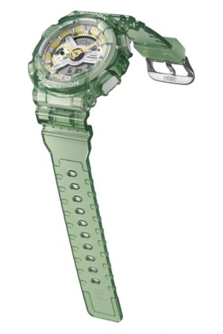 RUCNI SAT CASIO G-SHOCK SKELETON GREEN  GMA-S110GS-3AER Silver Group