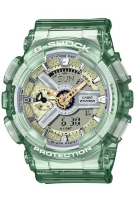 RUCNI SAT CASIO G-SHOCK SKELETON GREEN  GMA-S110GS-3AER Silver Group