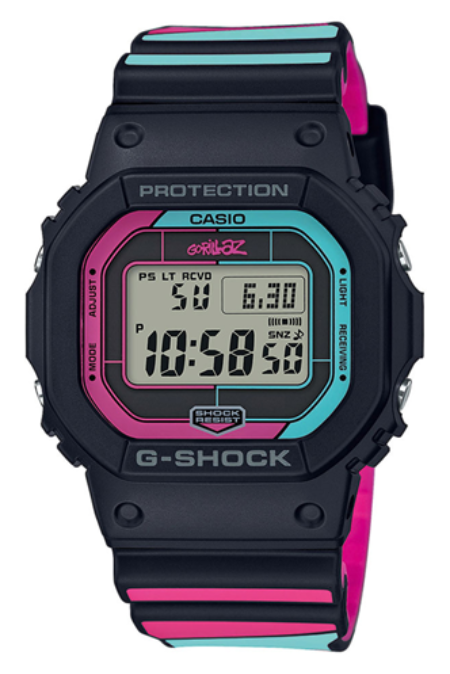 RUCNI SAT CASIO G-Shock x Gorillaz unisex ručni sat GW-B5600GZ-1ER Silver Group