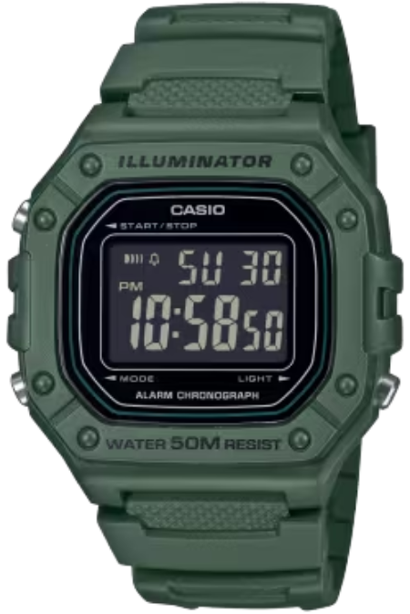 RUCNI SAT CASIO- TIMELESS W-218H-3BVEF Silver Group