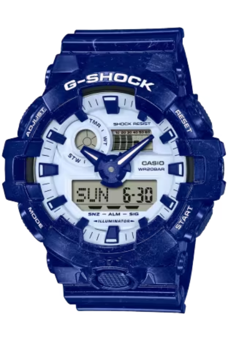 RUCNI SAT CASIO  GA-700BWP-2AER Silver Group