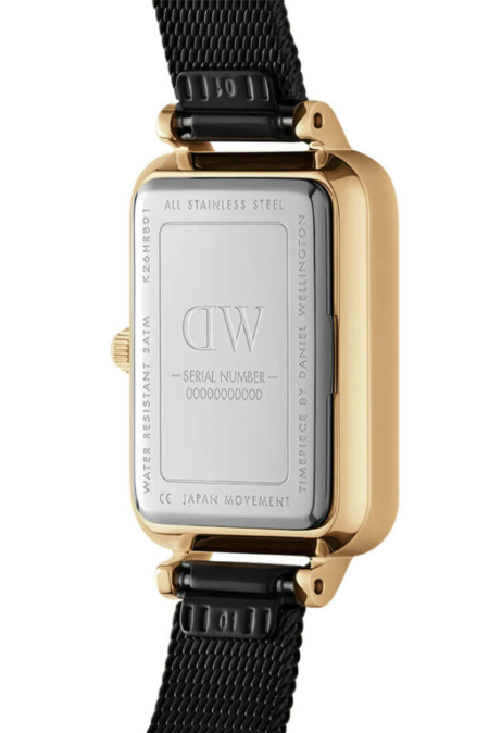 RUCNI SAT DANIEL WELLINGTON Quadro Pressed Ashfield Black DW00100558 Silver Group