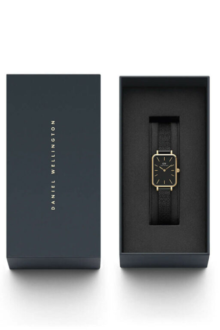 RUCNI SAT DANIEL WELLINGTON Quadro Pressed Ashfield Black DW00100558 Silver Group