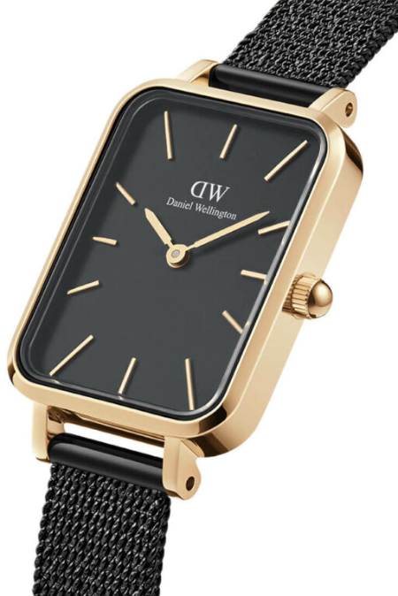 RUCNI SAT DANIEL WELLINGTON Quadro Pressed Ashfield Black DW00100558 Silver Group