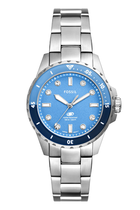 RUCNI SAT FOSSIL Blue Dive ES5353 Silver Group