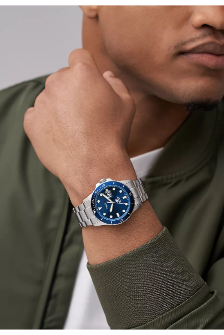 RUCNI SAT FOSSIL Blue Dive FS6029 Silver Group