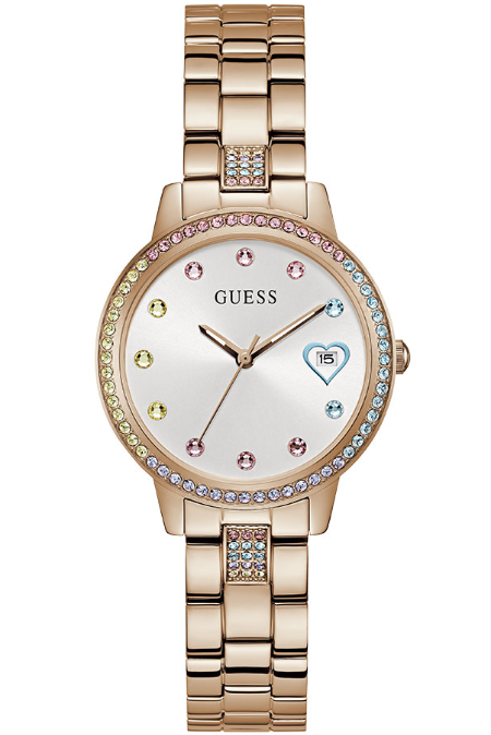 RUCNI SAT GUESS Three of Hearts GW0657L3 Silver Group