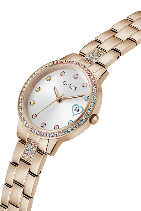 RUCNI SAT GUESS Three of Hearts GW0657L3 Silver Group