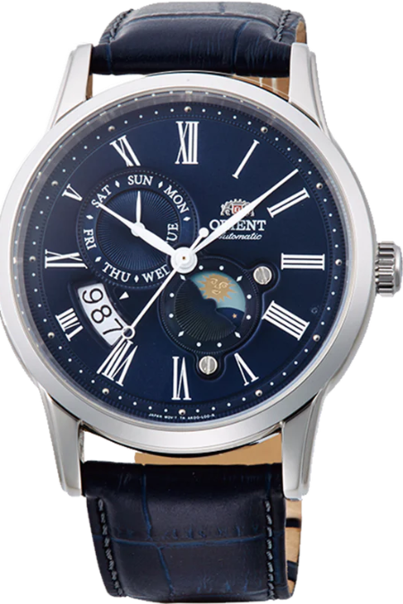 RUCNI SAT ORIENT Automatic Sun & Moon RA-AK0011D30B Silver Group