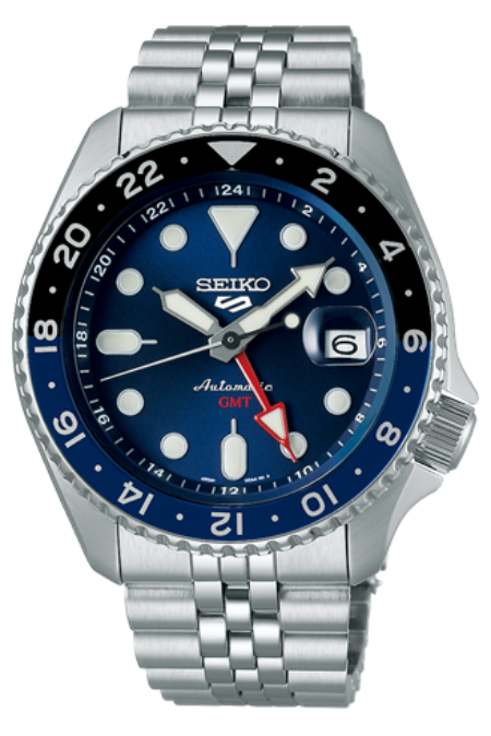 RUCNI SAT SEIKO 5 GMT SSK003K1 Silver Group