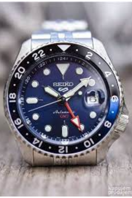 RUCNI SAT SEIKO 5 GMT SSK003K1 Silver Group