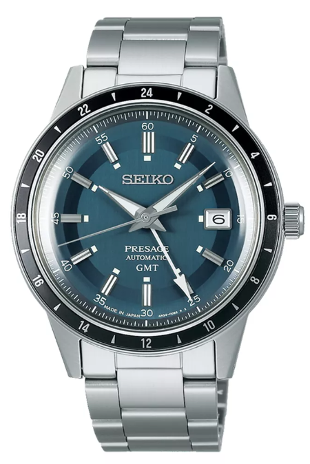 RUCNI SAT SEIKO Presage GMT Petrol Blue 60’s SSK009J1 Silver Group