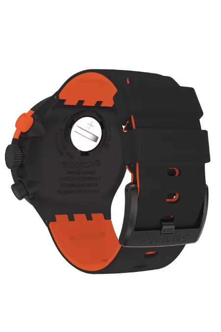 RUCNI SAT SWATCH BIG BOLD CHRONO CHECKPOINT RED SB02B402 Silver Group