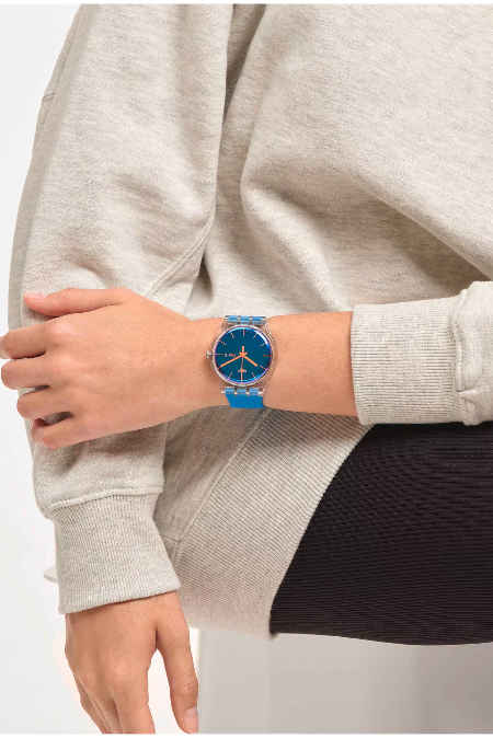 RUCNI SAT SWATCH POLABLUE SO29K702 Silver Group