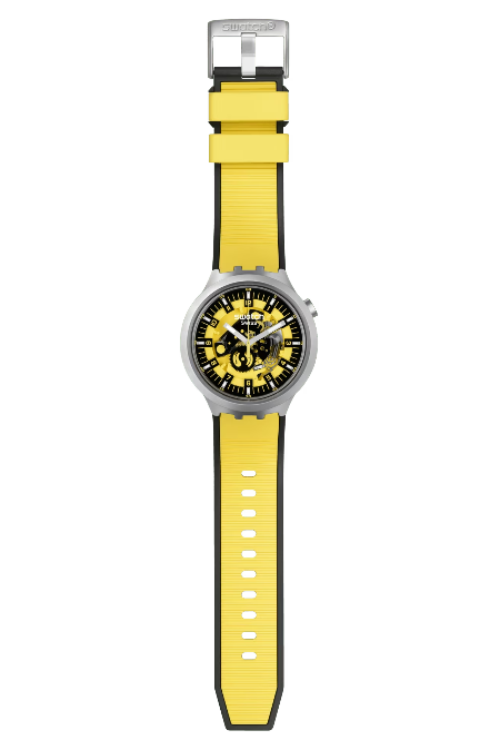 RUCNI SAT SWATCH BIG BOLD IRONY BOLDEN YELLOW SB07S109 Silver Group