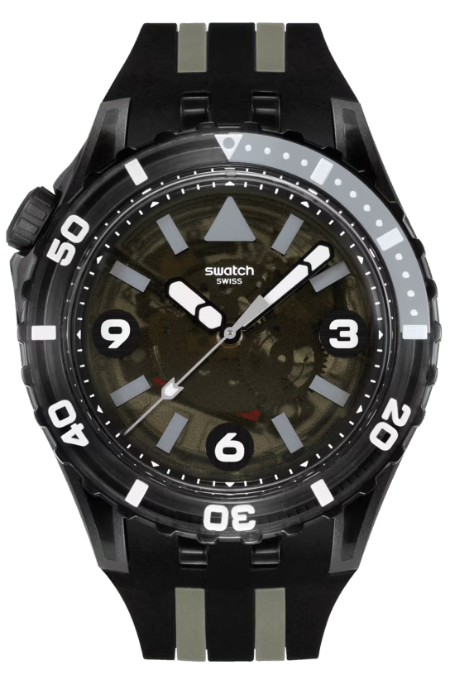 RUCNI SAT SWATCH BLACK SEA NETTLE SSCU09B100 Silver Group