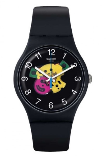 RUCNI SAT SWATCH Originals New Gent Patchwork unisex sat SUOB140 Silver Group