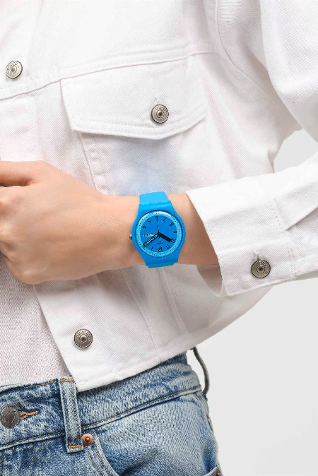 RUCNI SAT SWATCH PROUDLY BLUE SO29S702 Silver Group