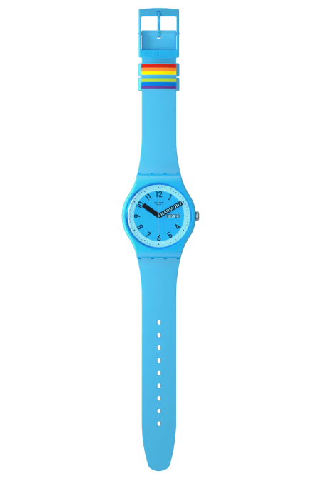 RUCNI SAT SWATCH PROUDLY BLUE SO29S702 Silver Group