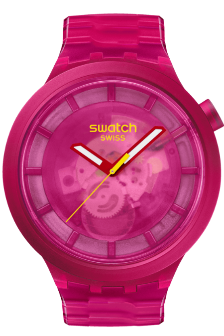 RUCNI SAT SWATCH BIG BOLD PINK JOY SB05P102 Silver Group
