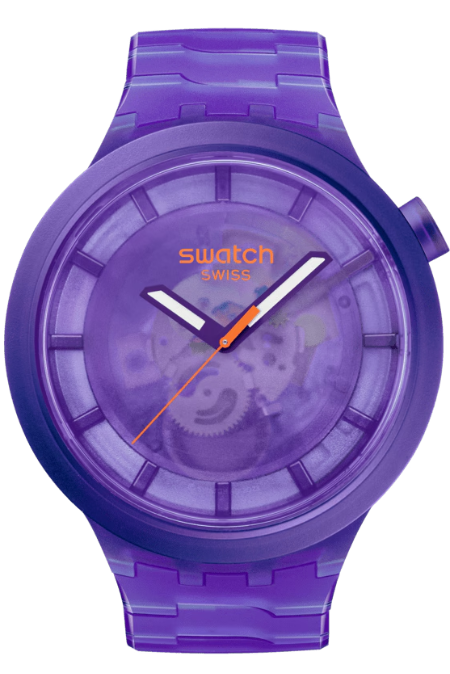 RUCNI SAT SWATCH BIG BOLD PURPLE JOY SB05V103 Silver Group