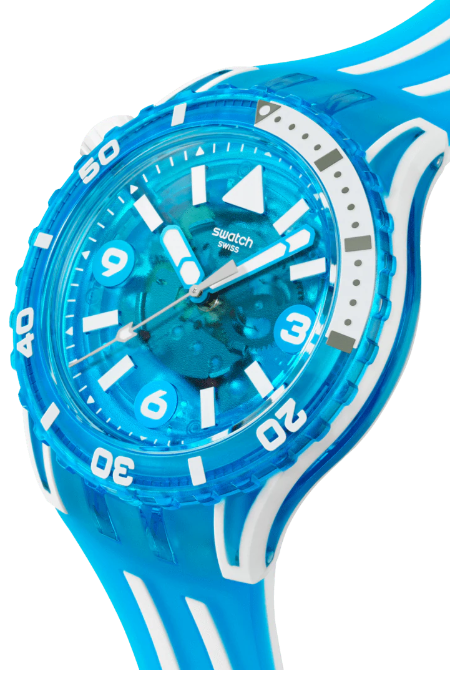 RUCNI SAT SWATCH BLUE FIRE SSCU09S100 Silver Group