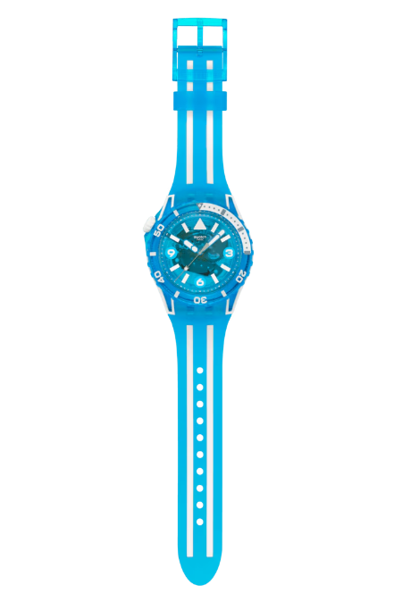 RUCNI SAT SWATCH BLUE FIRE SSCU09S100 Silver Group