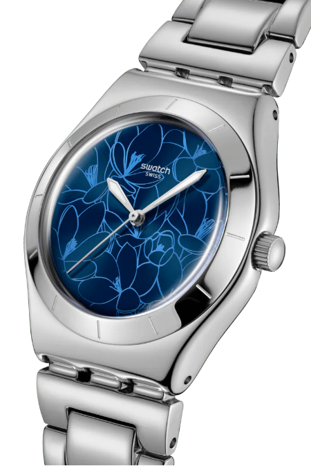 RUCNI SAT SWATCH PETAL FRENZY YLS235G Silver Group