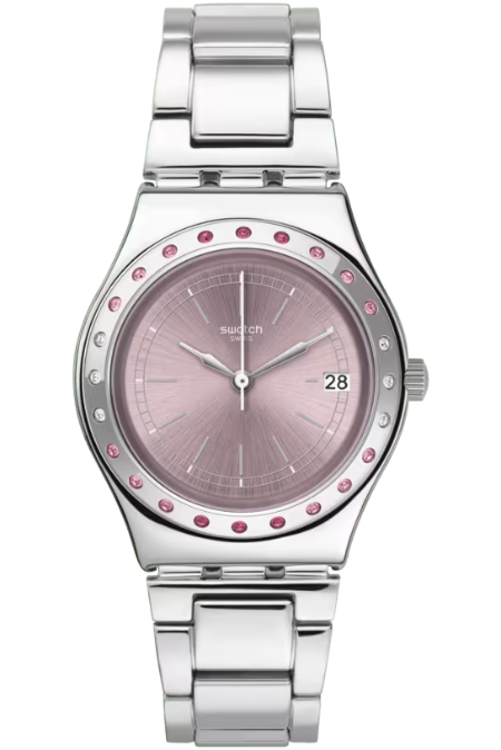 RUCNI SAT SWATCH PINKAROUND YLS455G Silver Group