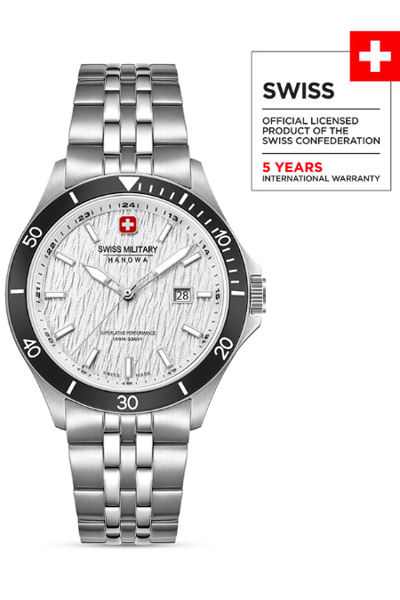 RUCNI SAT SWISS MILITARY HANOWA FLAGSHIP ELEMENTS AIR SMWGH0006702 Silver Group