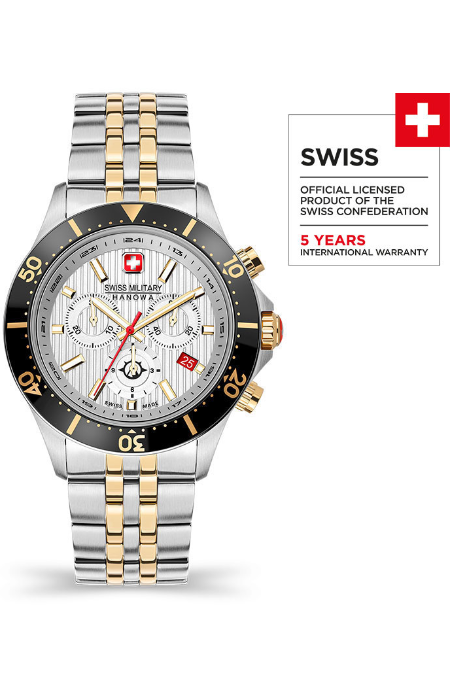 RUCNI SAT SWISS MILITARY HANOWA FLAGSHIP X CHRONO SMWGI2100760 Silver Group