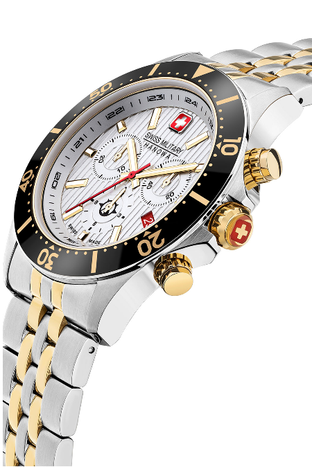 RUCNI SAT SWISS MILITARY HANOWA FLAGSHIP X CHRONO SMWGI2100760 Silver Group