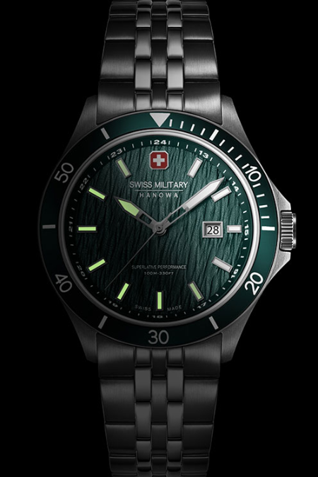 RUCNI SAT SWISS MILITARY HANOWA  FLAGSHIP ELEMENTS EARTH SMWGH0006704 Silver Group