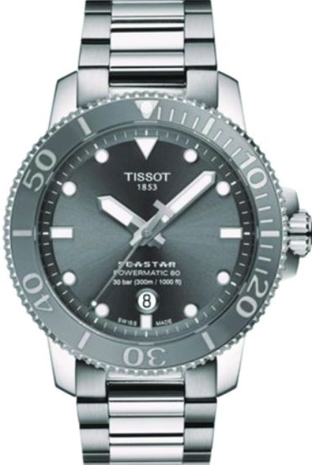 RUCNI SAT TISSOT Seastar 1000 Powermatic Silver Group