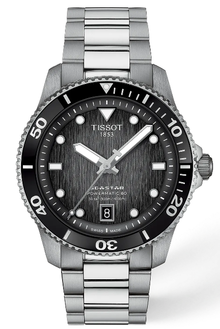 RUCNI SAT TISSOT Seastar Powermatic 80 T1208071105100 Silver Group