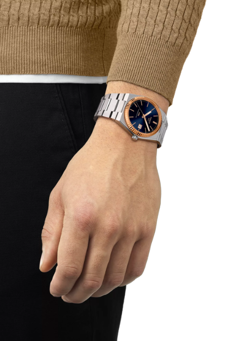 RUCNI SAT TISSOT  PRX Powermatic 80 Steel & 18K Gold Bezel T931.407.41.041.00 Silver Group